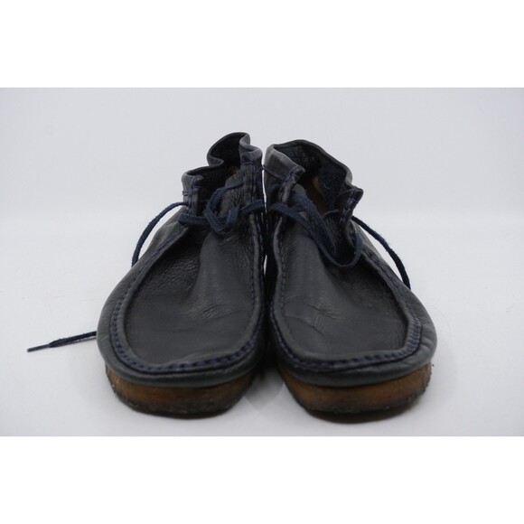 Clarks Originals Wallabee Shoes Mens Size 11.5 Black Leather Moccasin Crepe Sole main image 7